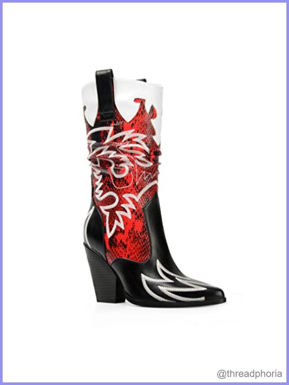 Ann Creek Women's Cowboy Boots Faux Leather Mid-Calf Knee-High Western